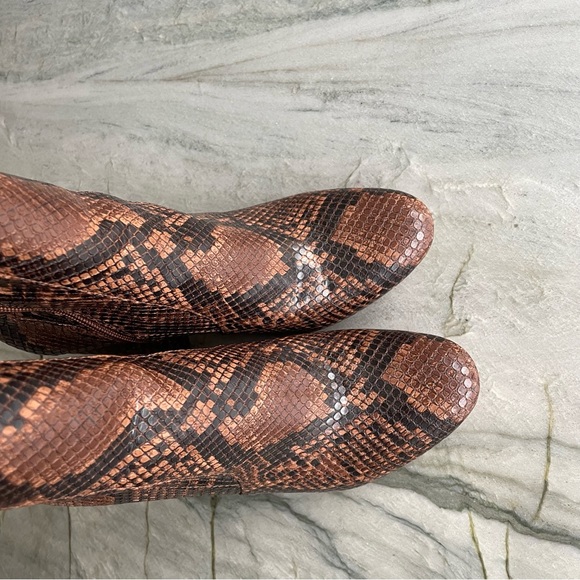 Aldo Faux Leather Snakeskin Boots - Picture 2 of 4